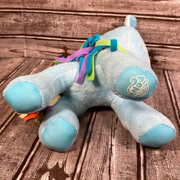 MY LITTLE PONY Rainbow Dash Plush Ribbon 2014 Blue Pegasus Stuffed Animal 12" - Picture 6 of 8